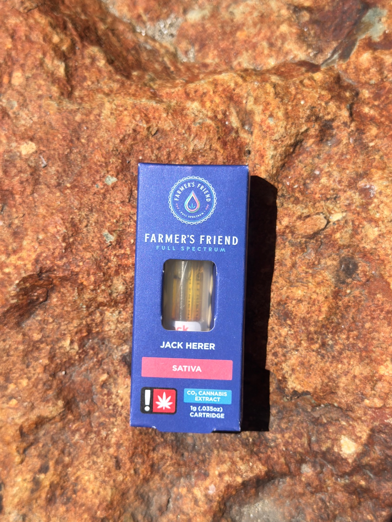 Farmer's Friend Jack Herer 1g sativa cartridge box