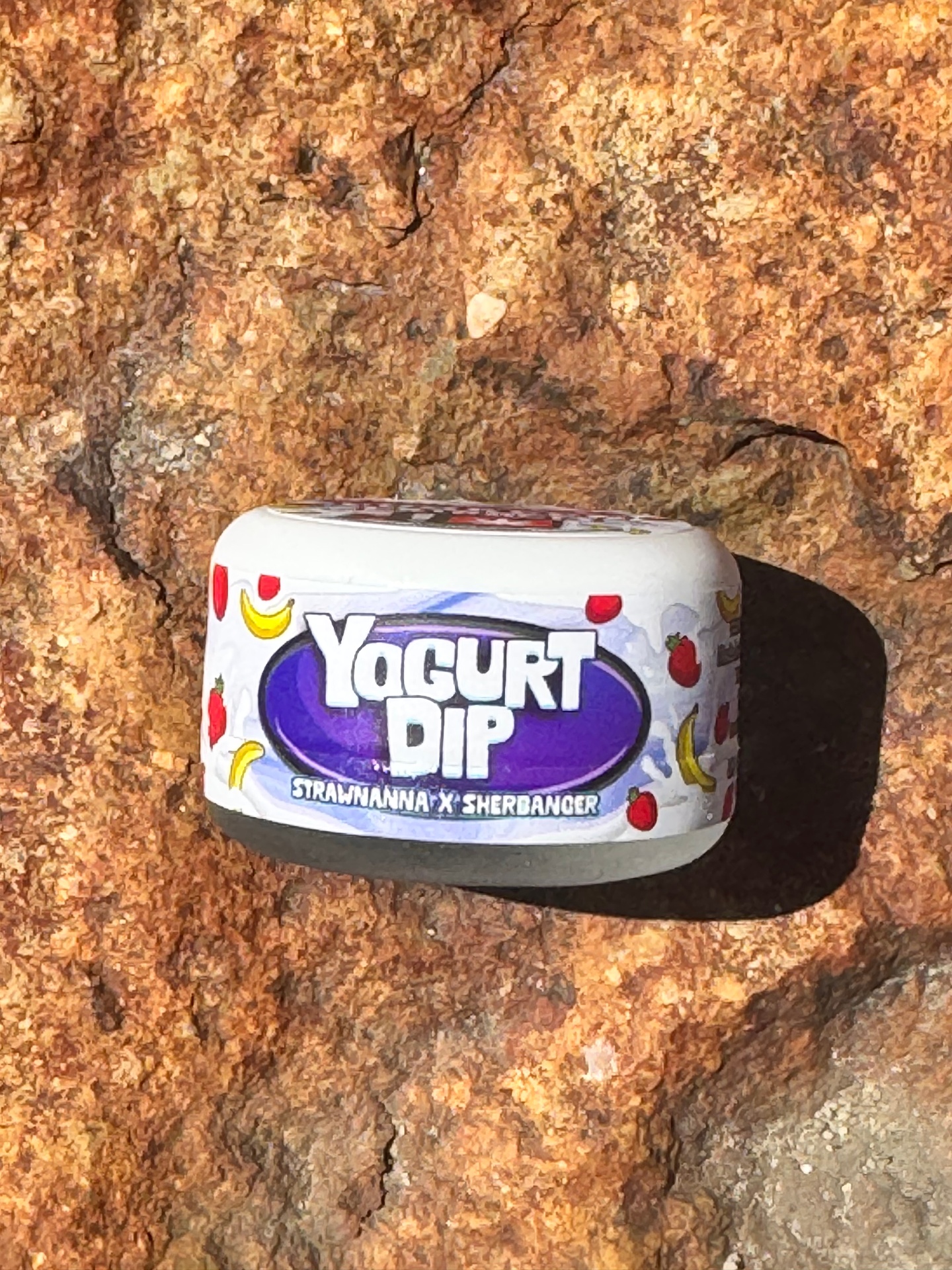 Eugreen Yogurt Dip Strawnanna x Sherbanger rosin jar